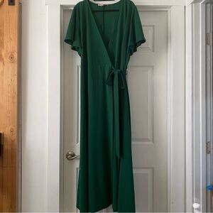 Hutch Green Maxi Wrap Dress